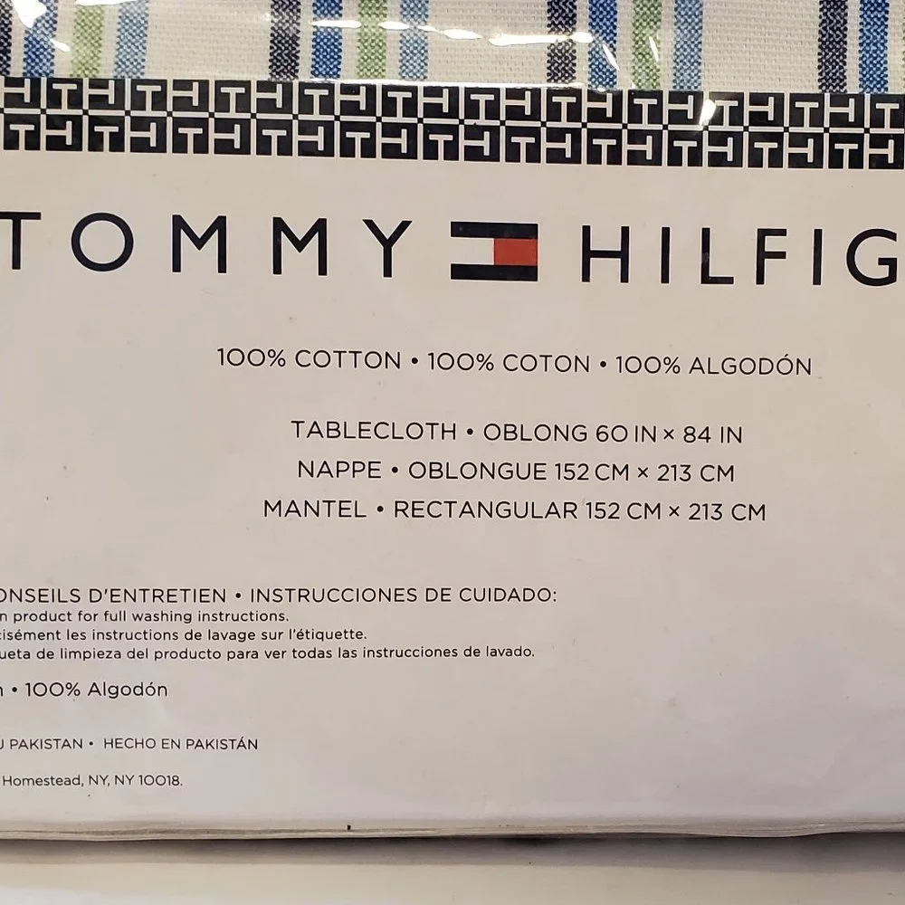Tommy Hilfiger Blue And White Stripes 60 X 84